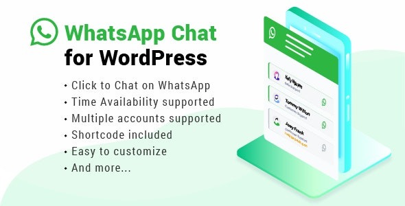 WhatsApp Chat WordPress (v3.7.1) - 为您的网站添加WhatsApp聊天功能