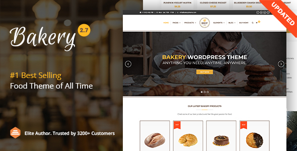 Bakery (v2.8.2) WordPress蛋糕与食品主题 - 专业烘焙店网站模板
