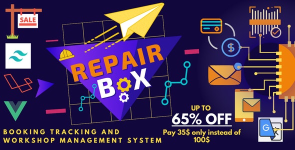 Repair box v1.2.6 维修预约、跟踪和车间管理系统 WordPress主题插件