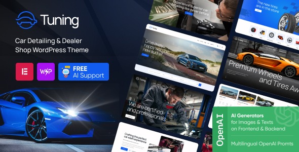 Tuning v1.3.0 Car Detailing & Dealer Shop WordPress主题 - 汽车美容与经销商商店网站模板