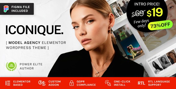 Iconique (v1.0.1) 时尚模特机构WordPress主题