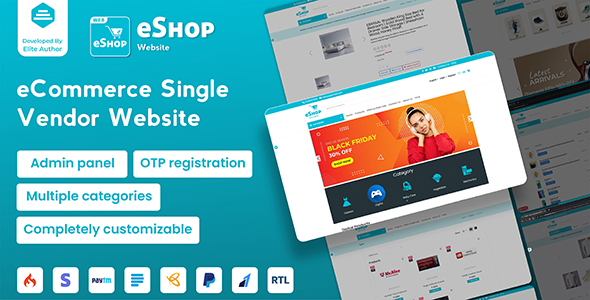 eShop Web eCommerce Single Vendor Website (v4.4.3) 电子商务商店网站主题