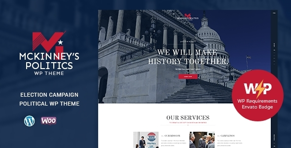 MCKinney's Politics (v1.2.7) 选举竞选与社会活动WordPress主题