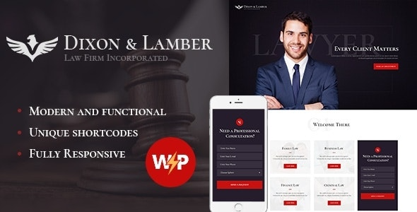 Dixon & Lamber (v1.4.1) 律师事务所WordPress主题