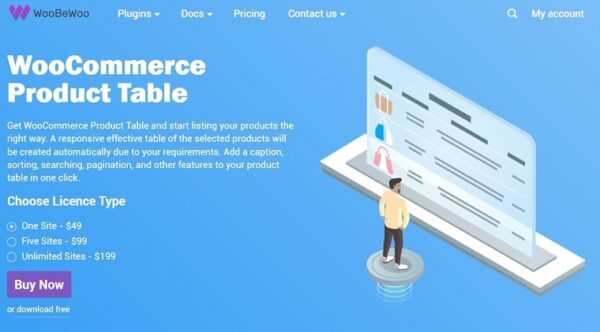 Woocommerce Product Table PRO v2.1.6 [WooBeWoo] - 专业WooCommerce产品表格插件