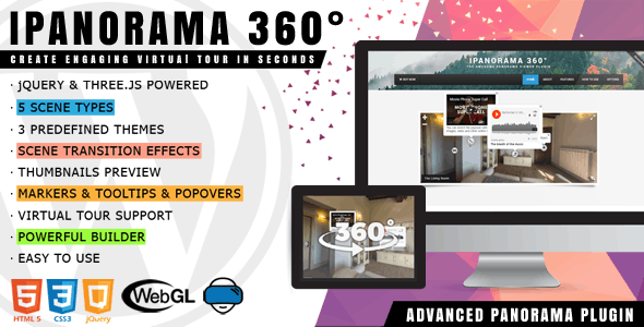 iPanorama 360° (v1.9.1) WordPress虚拟导览构建工具