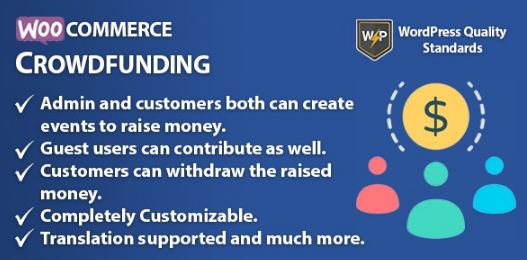 WooCommerce Crowdfunding v1.1.0 - 为WordPress打造的众筹活动与资金池插件