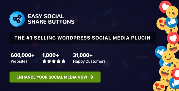 Easy Social Share Buttons for WordPress (v10.2) - WordPress社交分享按钮插件