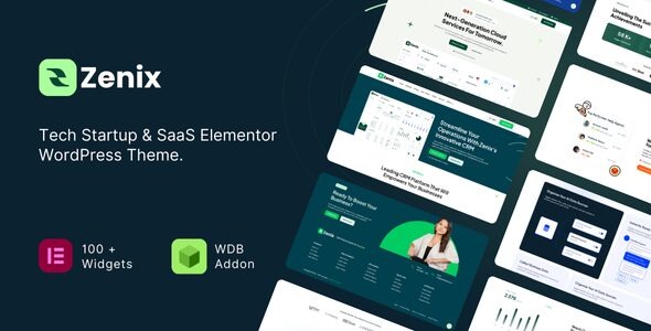 Zenix (v4.0) 科技创业与SaaS WordPress主题