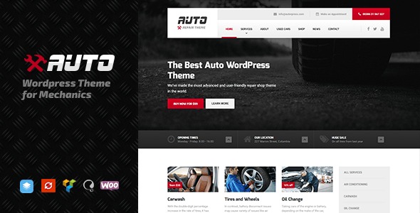 Auto v2.2.0 WordPress主题 - 机械师、汽车经销商和维修店的完美选择