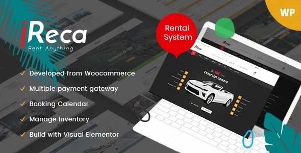 Ireca (v1.8.3) 汽车租赁船、自行车、车辆、日历WordPress主题