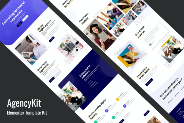 AgencyKit – 作品集Elementor模板套件