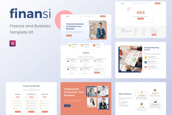Finansi – 金融与商业Elementor模板套件