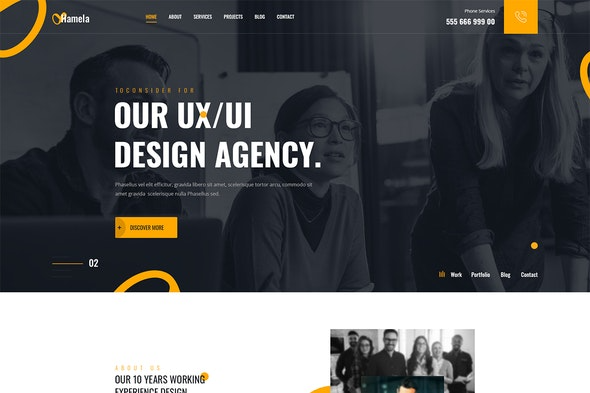 Hamela – Digital Agency Services Elementor Template Kit | 数字机构服务Elementor模板套件