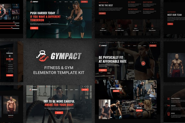 Gympact – Fitness & Gym Elementor Template Kit - 健身与健身房Elementor模板套件