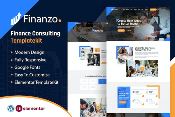 Finanzo – 金融咨询Elementor模板套件