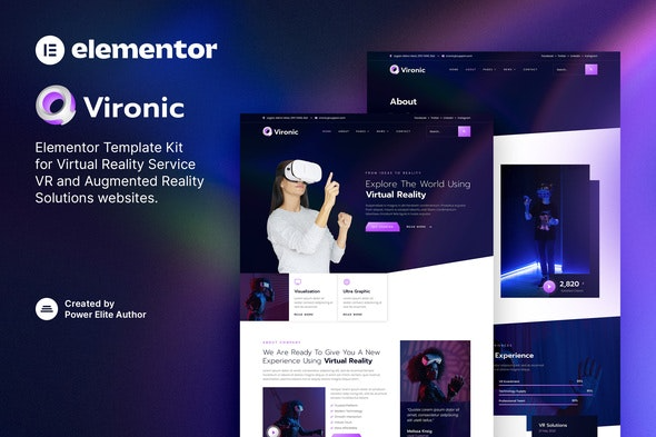 Vironic – 增强与虚拟现实服务Elementor模板套件