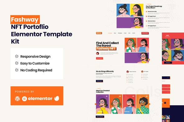 Fashway – NFT作品集Elementor模板套件