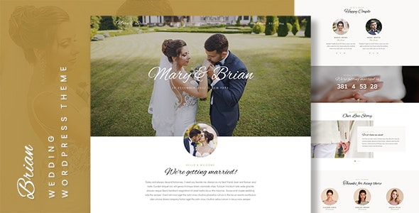 Brian v1.0 Wedding WordPress Theme - 婚礼主题