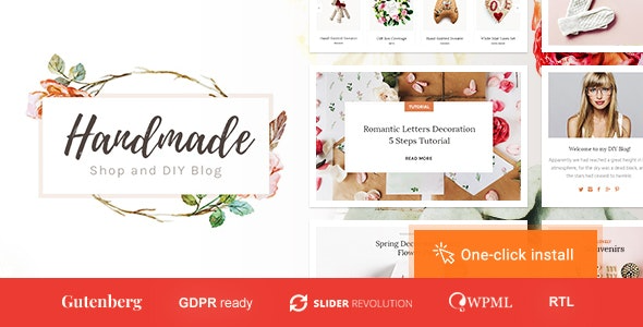 Handmade Shop (v1.2.6) 手工工艺品博客与商店创意WordPress主题