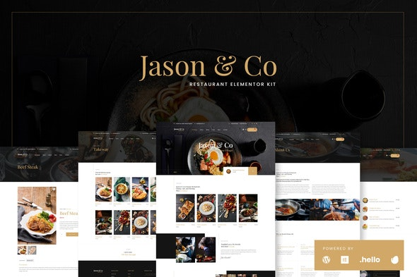 Jason & Co Restaurant & Cafe Elementor Template Kit - 餐厅咖啡馆Elementor模板套件