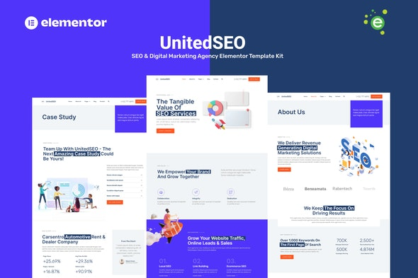 UnitedSEO – SEO和数字营销机构Elementor模板套件
