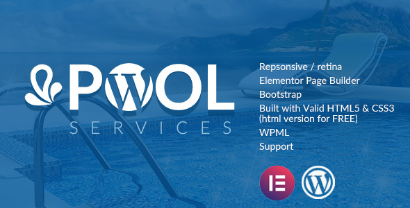 Pool Services WordPress Theme + RTL v3.3 - 专业泳池服务WordPress主题