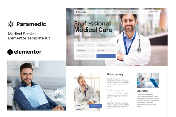 Paramedic – 医疗Elementor模板套件