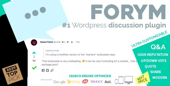 Forym v1.5.8 WordPress现代讨论论坛主题