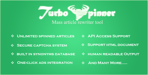 Turbo Spinner: Article Rewriter v1.8 - 文章重写工具