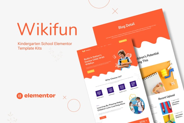Wikifun – 幼儿园学校Elementor模板套件