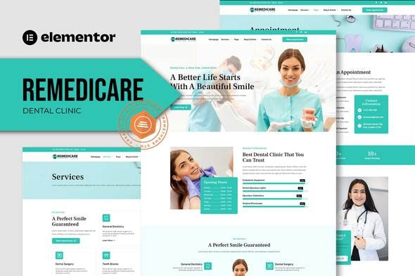 Remedicare – Dentist & Dental Clinic Template Kit | 牙科诊所WordPress模板套件
