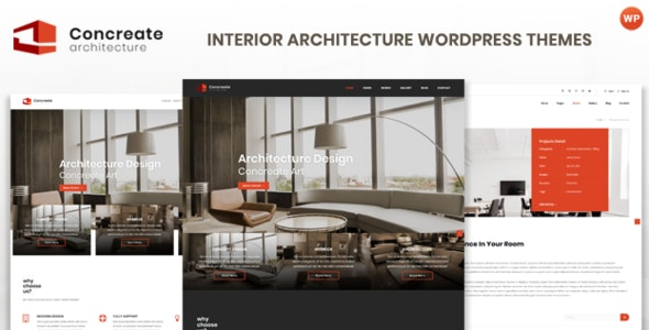 Concreate v1.0 室内建筑互动WordPress主题