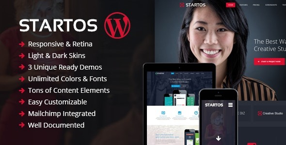 Startos v1.5.0 现代应用落地页WordPress主题