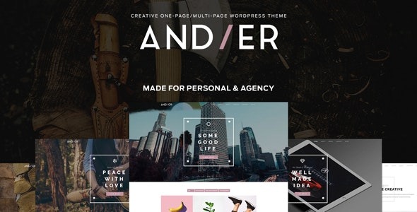 Andier v1.2.2 响应式单页和多页作品集主题