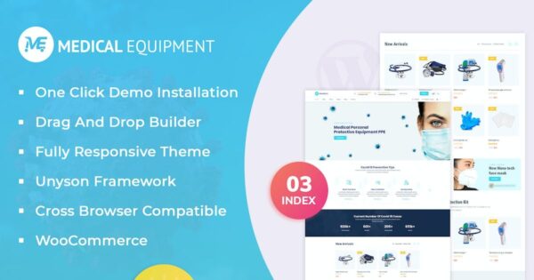 Medical Equipment v1.0.6 eCommerce WordPress主题 - 医疗设备电子商务WordPress主题
