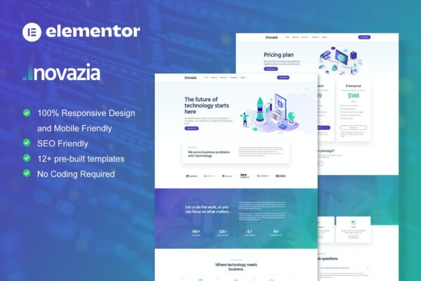 Inovazia - IT服务Elementor Pro全站模板套件