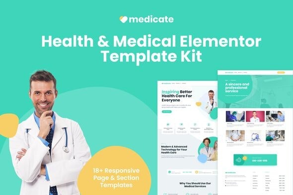 Medicate - 健康与医疗Elementor模板套件