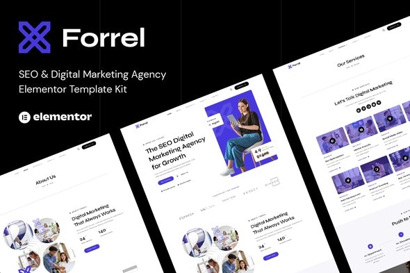 Forrel – SEO与数字营销机构Elementor模板套件