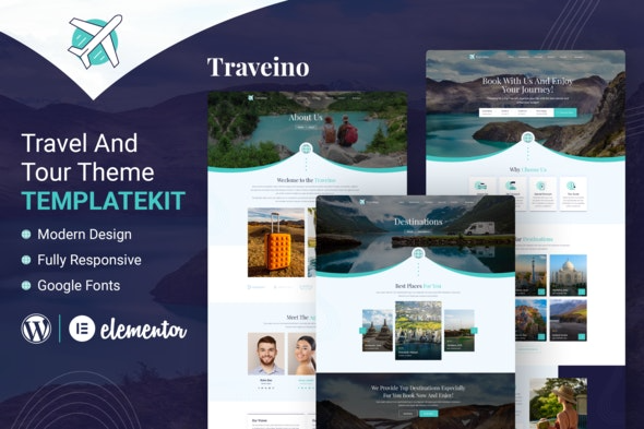 Traveino - 旅行社Elementor模板套件