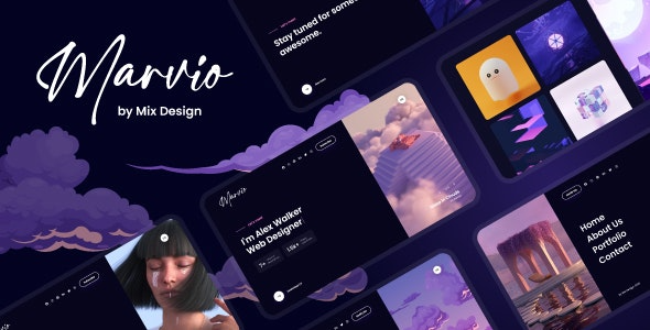 Marvio v1.0 Coming Soon & Portfolio Template - 即将上线与作品集模板