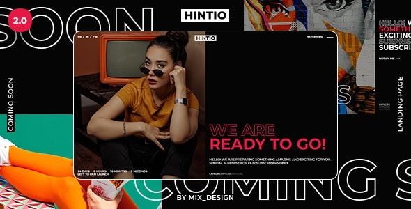Hintio v2.0 Coming Soon & Landing Page Template - 即将上线与落地页模板