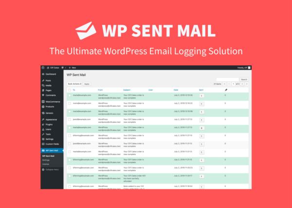 WP Sent Mail v2.5.3 终极WordPress邮件日志解决方案 [NFIX]