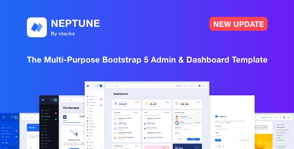 Neptune v1.2 多功能Bootstrap 5后台管理仪表板模板