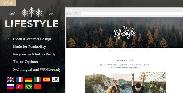 The Lifestyle v.1.3.2 Vintage & Simple WordPress Blog Theme - 复古简约WordPress博客主题