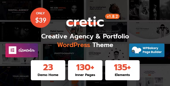 Cretic v1.8.4 创意机构WordPress主题