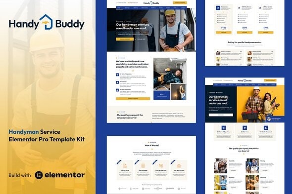 Handy Buddy – 专业维修服务Elementor Pro模板套件
