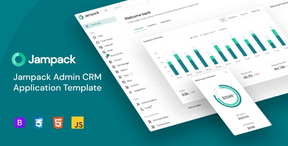Jampack Admin CRM Application Template - 响应式后台CRM应用模板