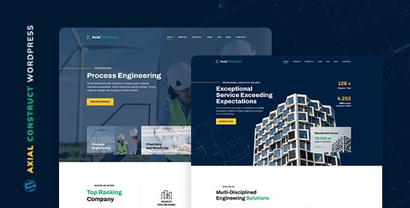 Axial v1.0 Construction Company WordPress Theme | 建筑公司WordPress主题
