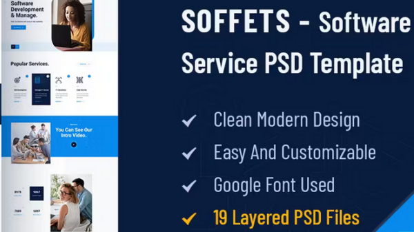 Soffets v1.0 软件与IT服务HTML模板 - 专业科技企业网站设计